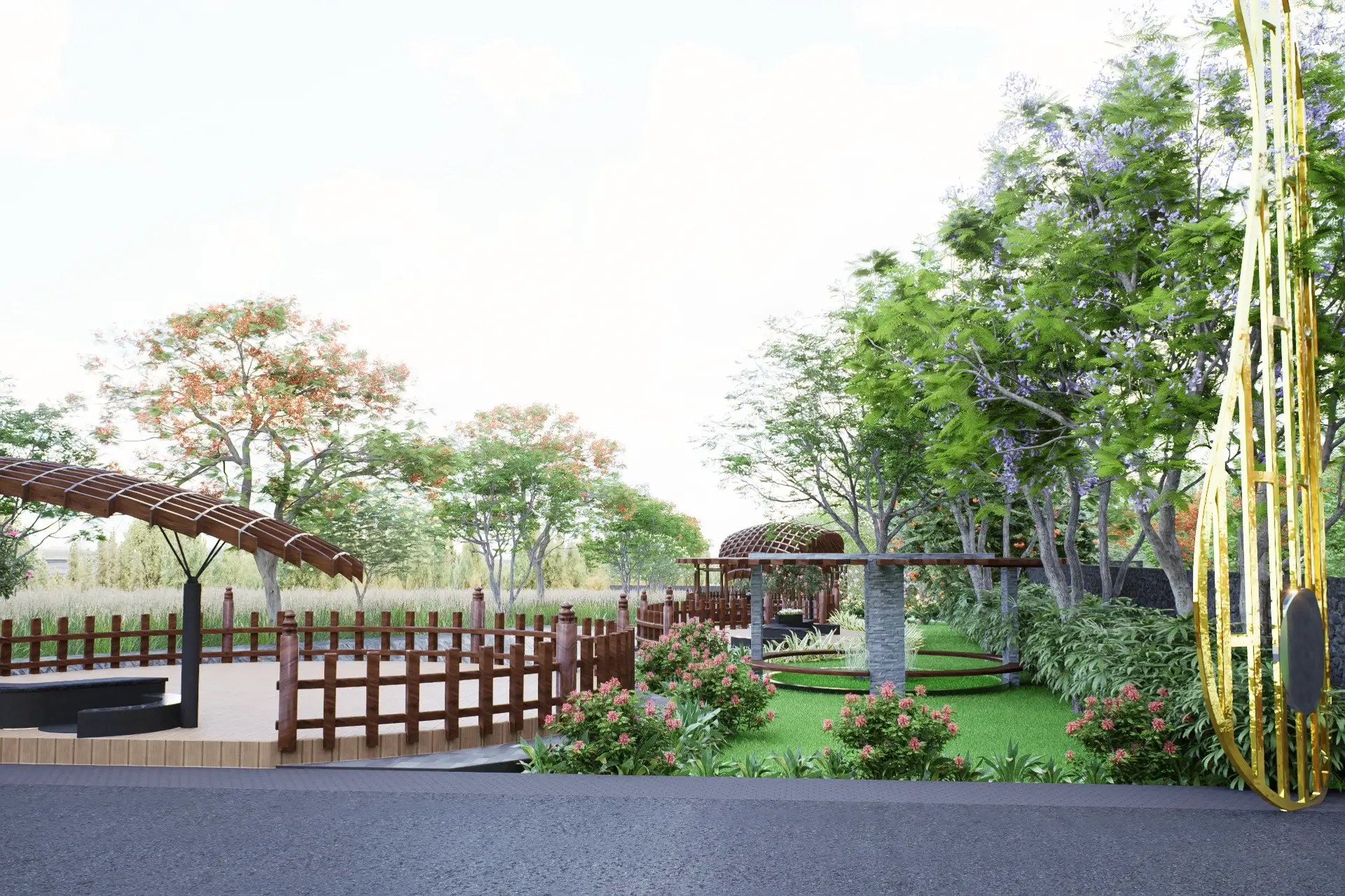 Grand entrance gate at The Vana Estate